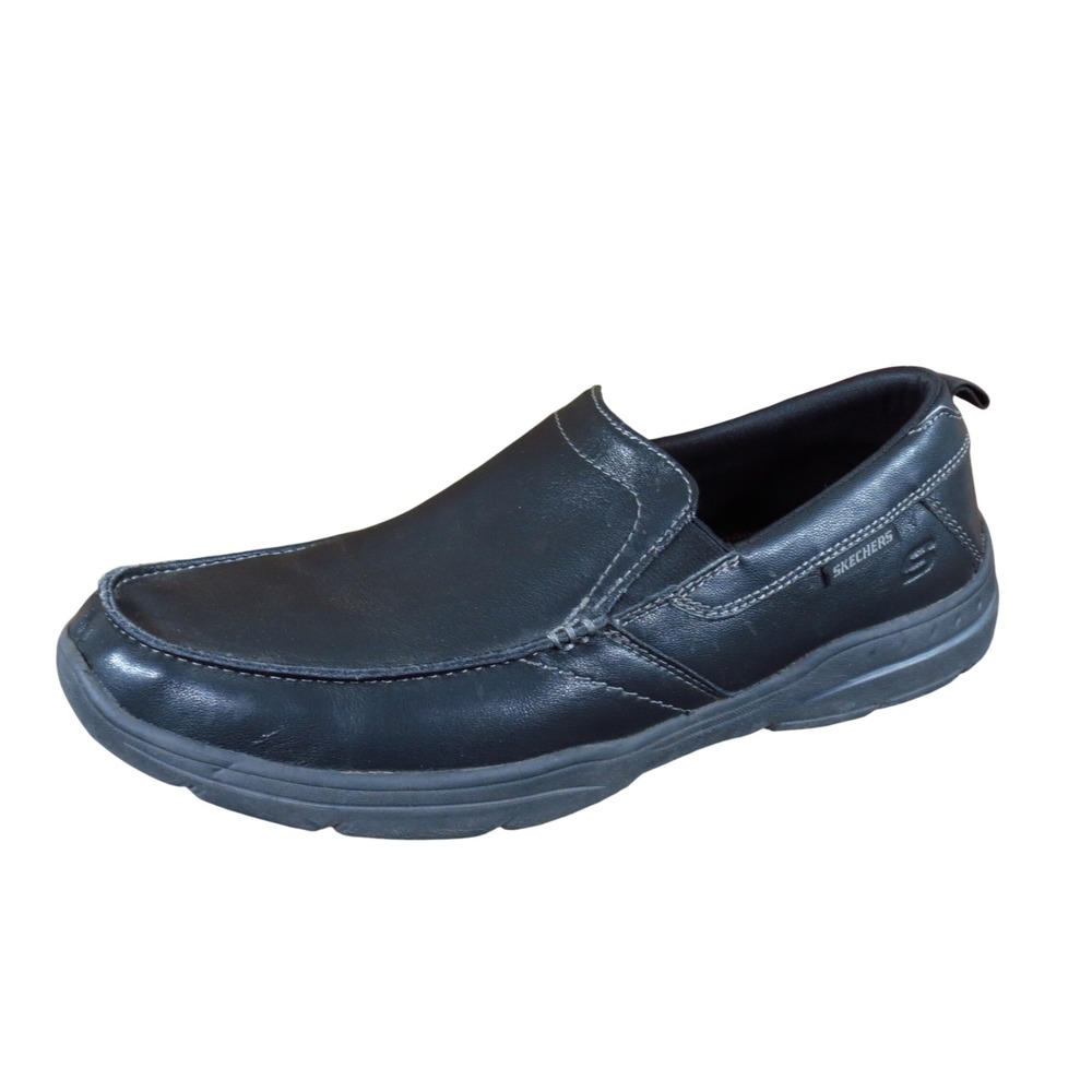 Skechers Relaxed Fit Harper-Forde Mens Loafer Size 10.5 Walking Black Leather
